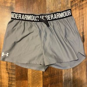 Girls Under Armour Play Up Solid Shorts.